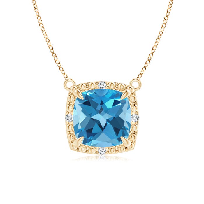 AA - Swiss Blue Topaz / 1.87 CT / 14 KT Yellow Gold