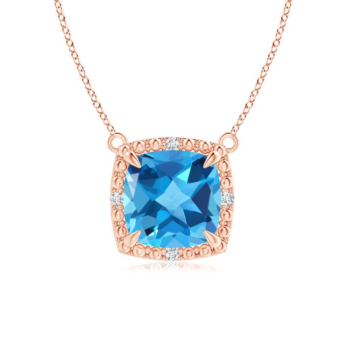 AAA - Swiss Blue Topaz / 1.87 CT / 14 KT Rose Gold