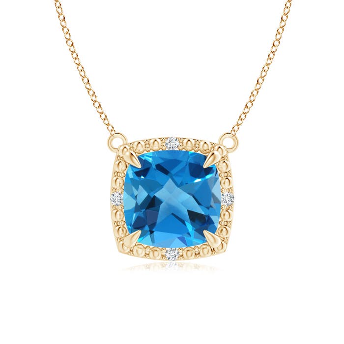 AAAA - Swiss Blue Topaz / 1.87 CT / 14 KT Yellow Gold