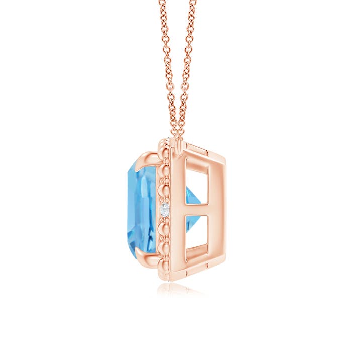 A - Swiss Blue Topaz / 2.53 CT / 14 KT Rose Gold