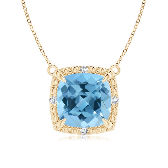 A - Swiss Blue Topaz / 2.53 CT / 14 KT Yellow Gold