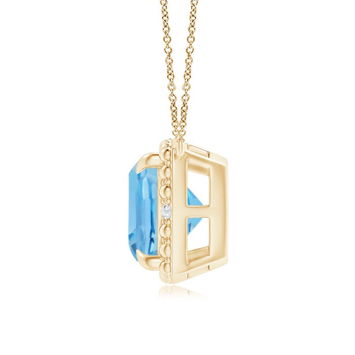 A - Swiss Blue Topaz / 2.53 CT / 14 KT Yellow Gold