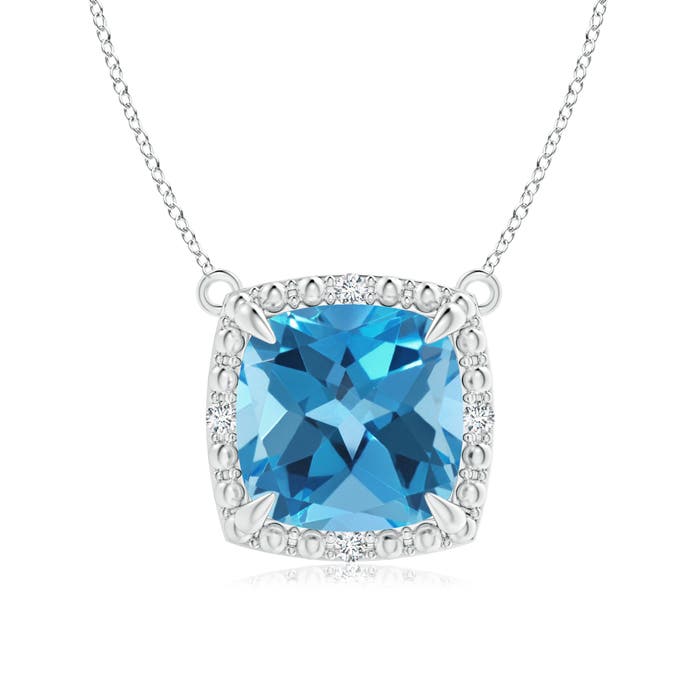 AA - Swiss Blue Topaz / 2.53 CT / 14 KT White Gold