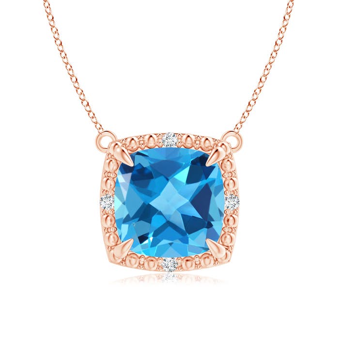 AAA - Swiss Blue Topaz / 2.53 CT / 14 KT Rose Gold