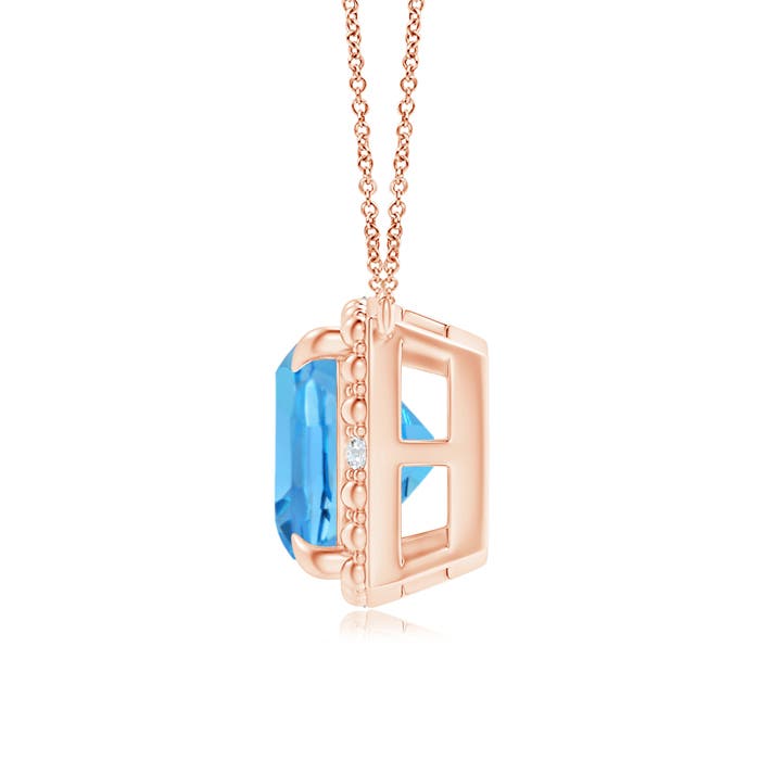 AAA - Swiss Blue Topaz / 2.53 CT / 14 KT Rose Gold