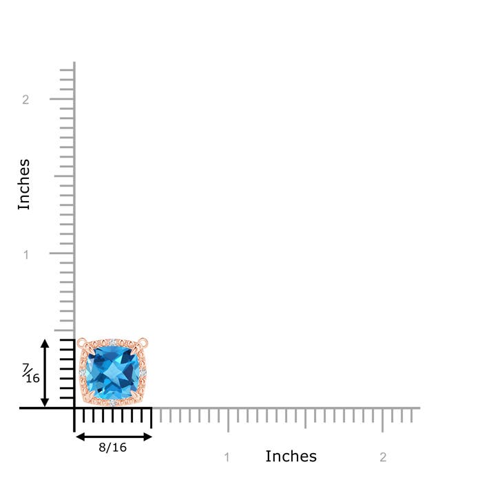 AAA - Swiss Blue Topaz / 2.53 CT / 14 KT Rose Gold