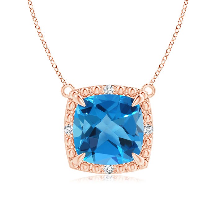 AAAA - Swiss Blue Topaz / 2.53 CT / 14 KT Rose Gold