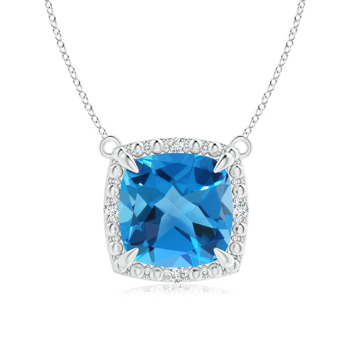 AAAA - Swiss Blue Topaz / 2.53 CT / 14 KT White Gold