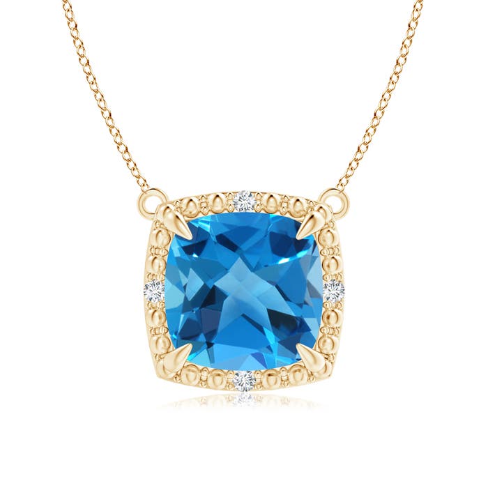 AAAA - Swiss Blue Topaz / 2.53 CT / 14 KT Yellow Gold