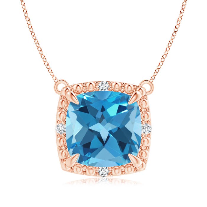 AA - Swiss Blue Topaz / 3.34 CT / 14 KT Rose Gold