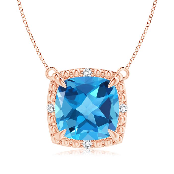 AAA - Swiss Blue Topaz / 3.34 CT / 14 KT Rose Gold