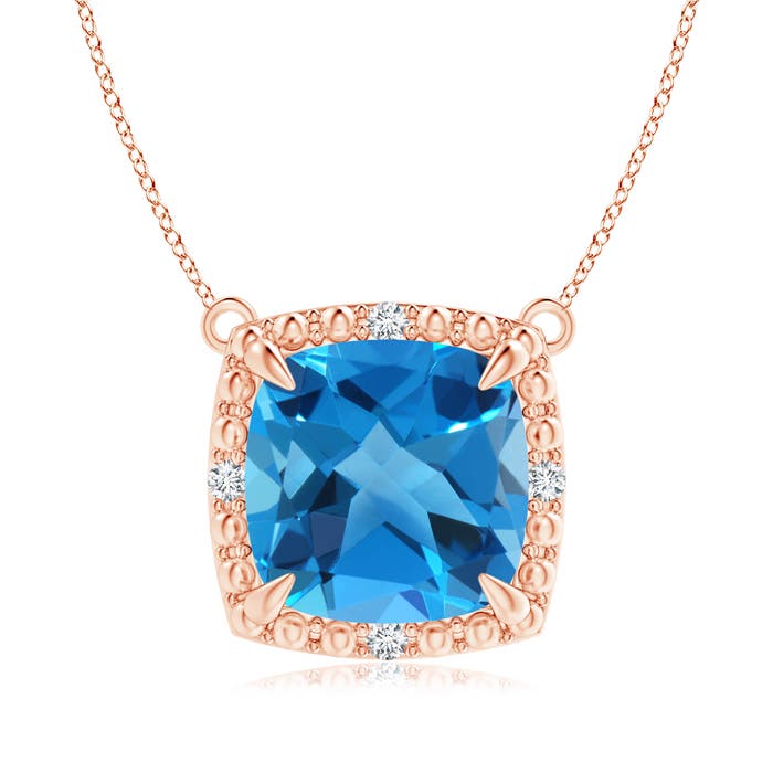 AAAA - Swiss Blue Topaz / 3.34 CT / 14 KT Rose Gold