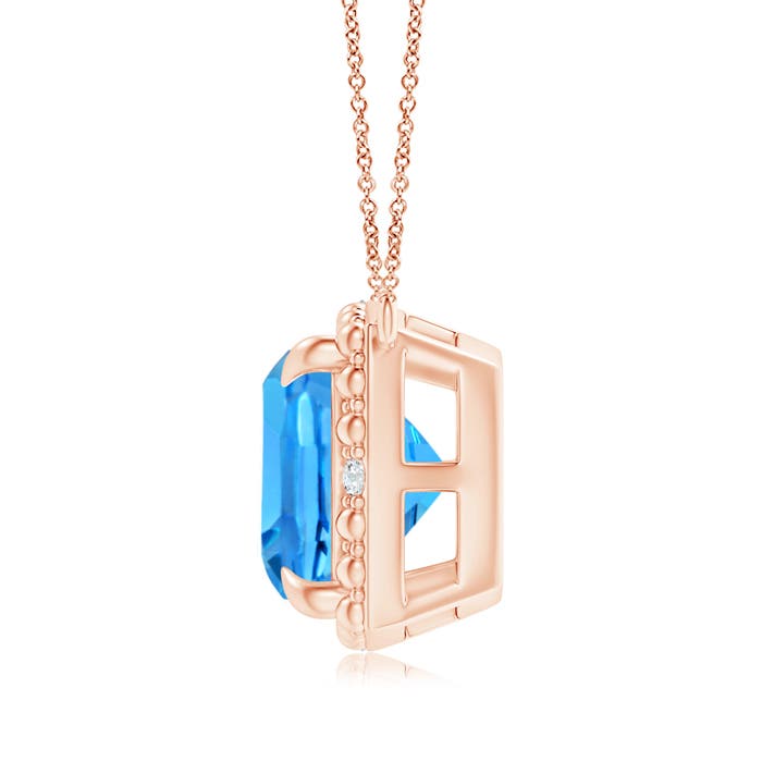 AAAA - Swiss Blue Topaz / 3.34 CT / 14 KT Rose Gold