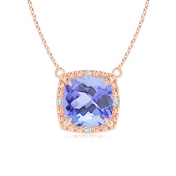 Cushion Tanzanite Classic Necklaces and Pendants