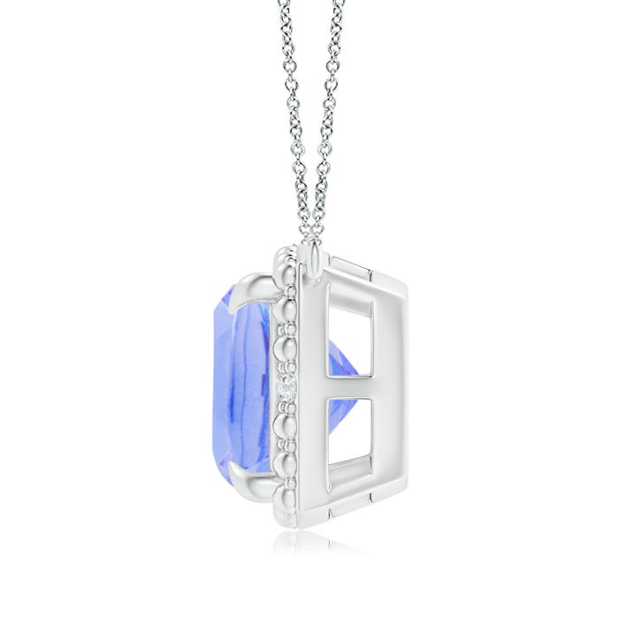 A - Tanzanite / 3.84 CT / 14 KT White Gold