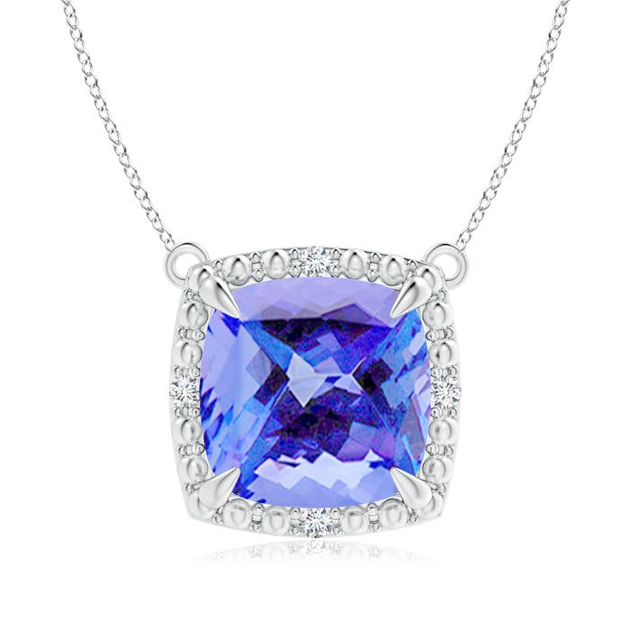 AA - Tanzanite / 3.84 CT / 14 KT White Gold