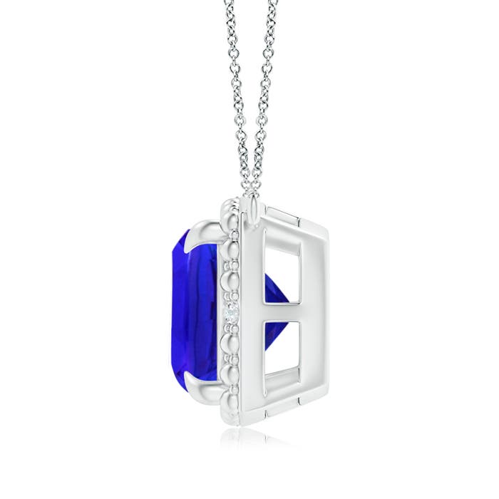 AAA - Tanzanite / 3.84 CT / 14 KT White Gold