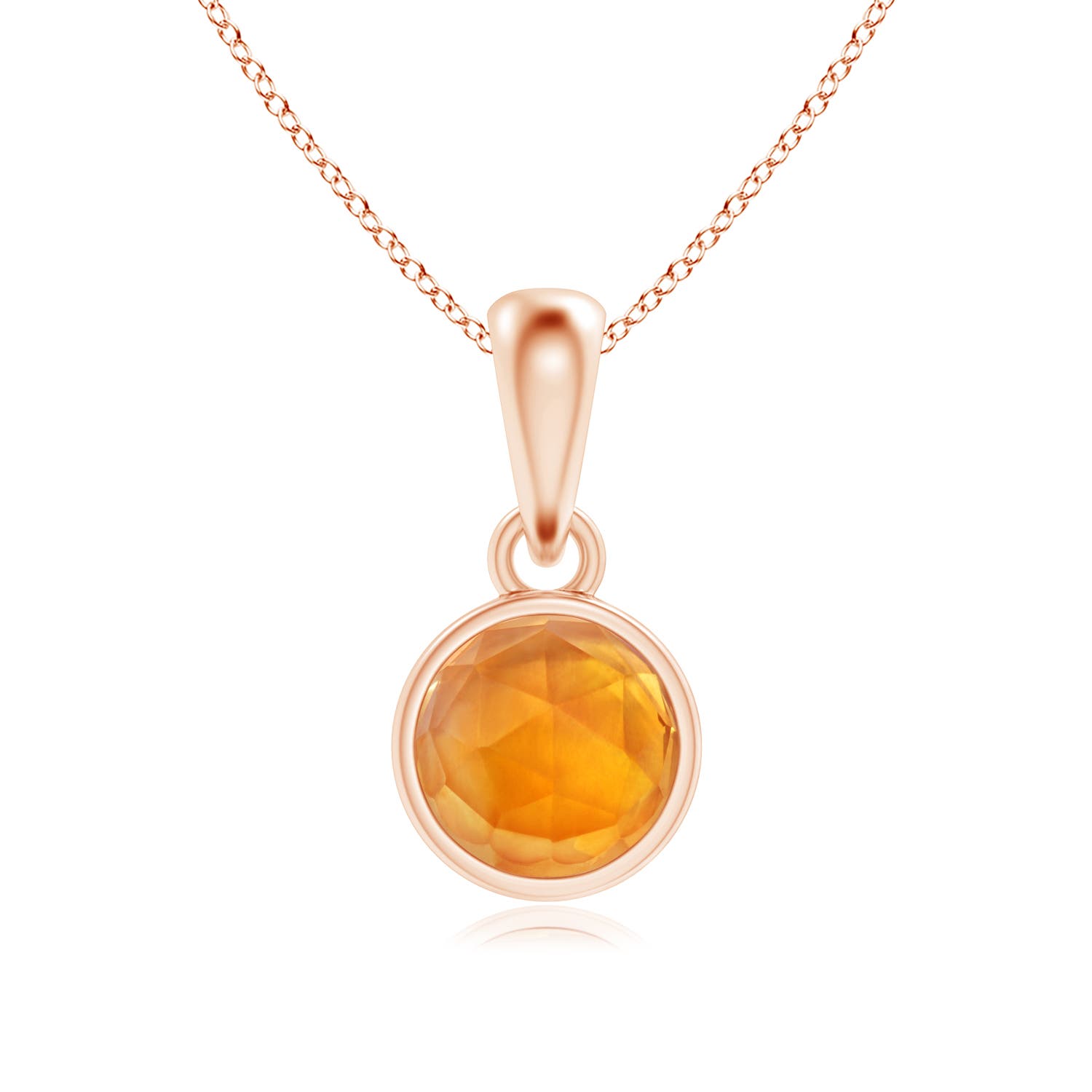 AAA - Citrine / 0.58 CT / 14 KT Rose Gold