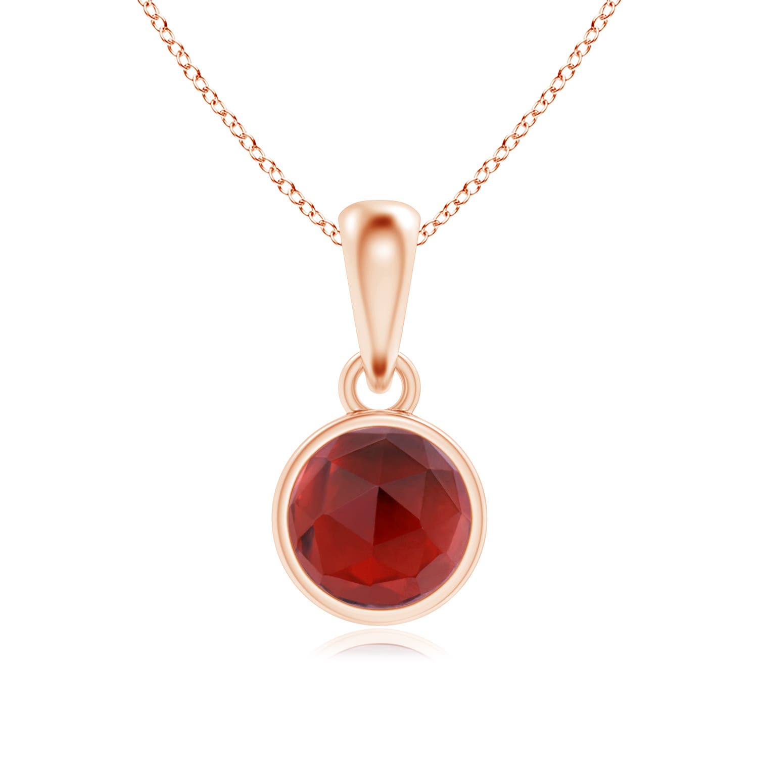 AAA - Garnet / 0.7 CT / 14 KT Rose Gold