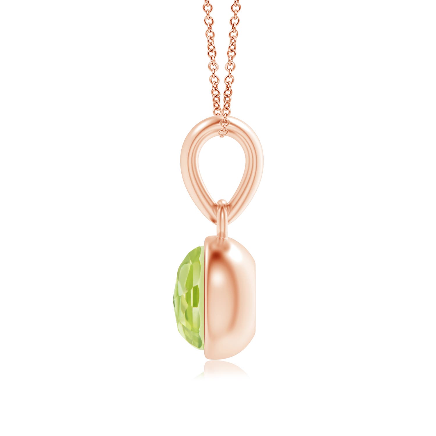 AAA - Peridot / 0.65 CT / 14 KT Rose Gold