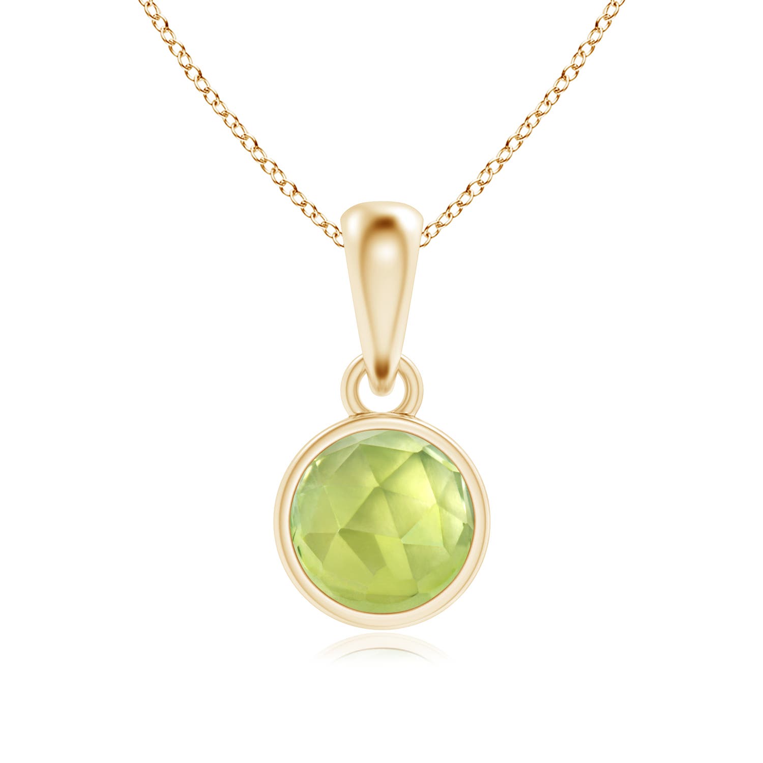 AAA - Peridot / 0.65 CT / 14 KT Yellow Gold