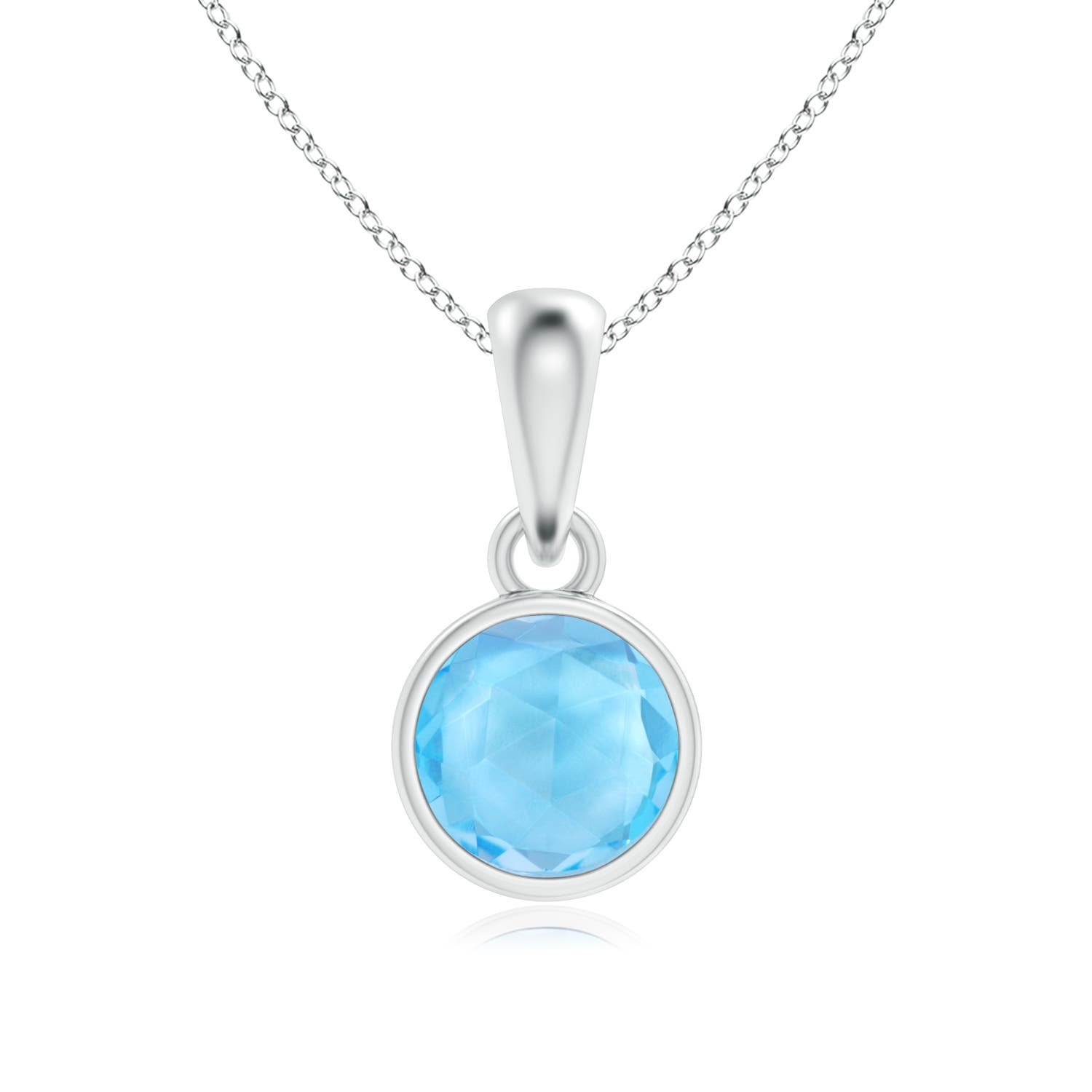 AAA - Swiss Blue Topaz / 0.65 CT / 14 KT White Gold