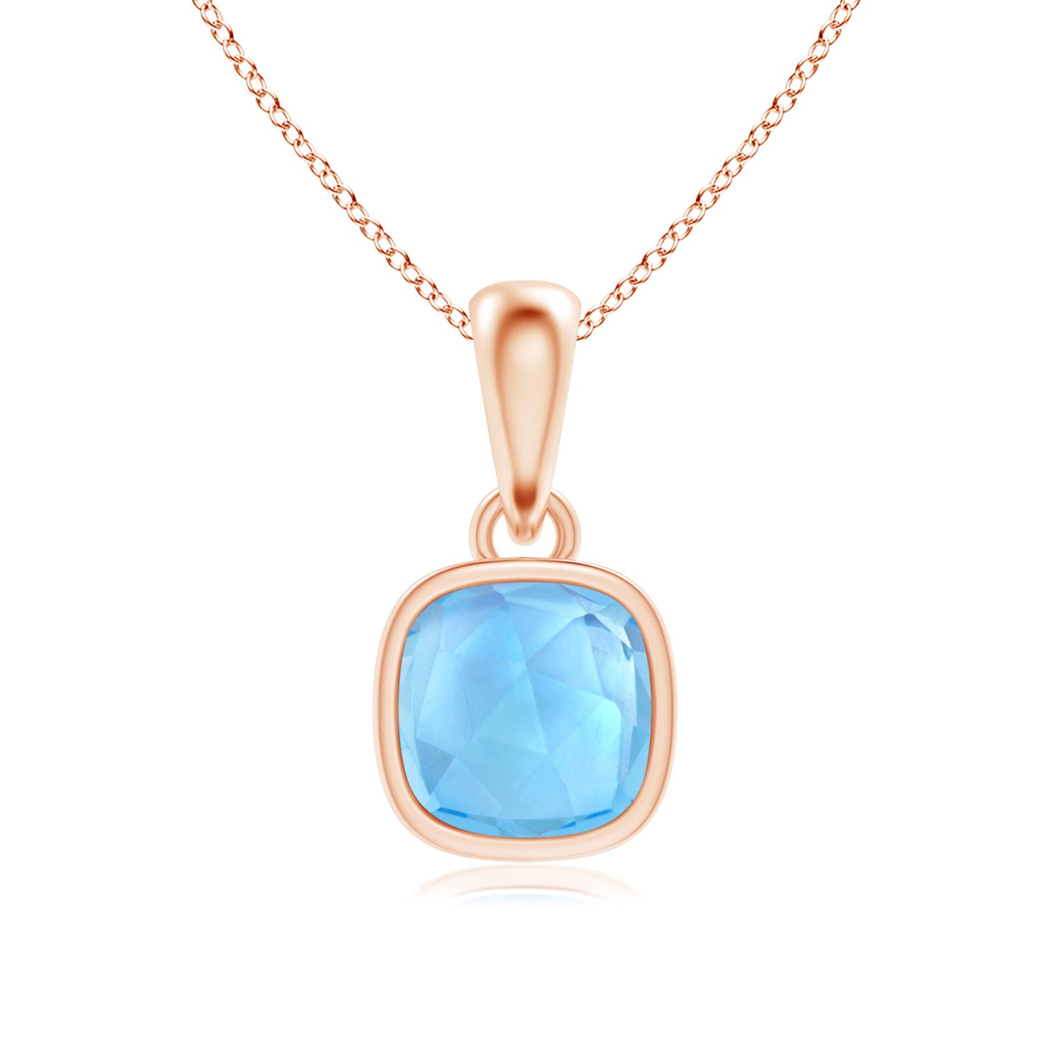 AAA - Swiss Blue Topaz / 0.56 CT / 14 KT Rose Gold