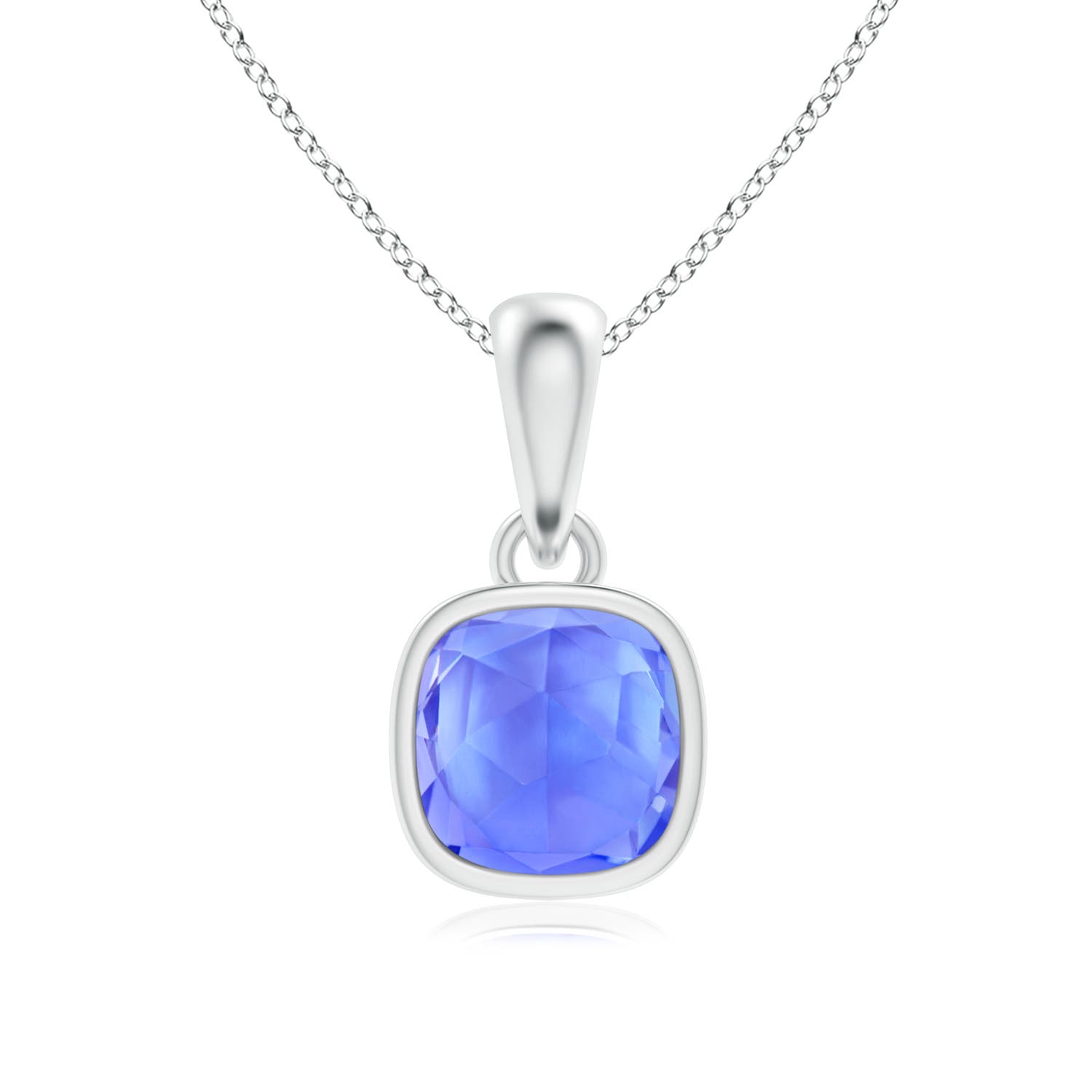 AAA - Tanzanite / 0.45 CT / 14 KT White Gold