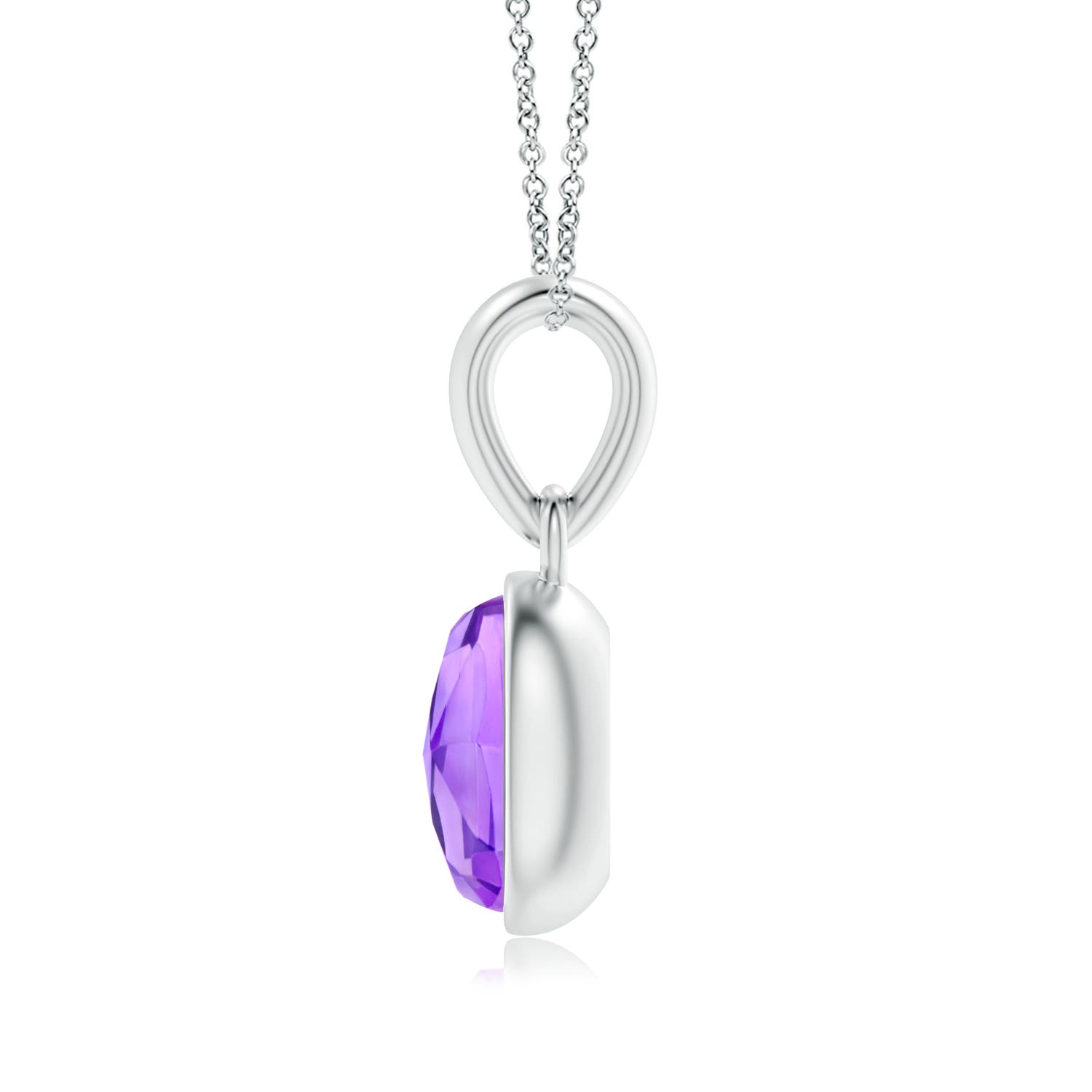 AAA - Amethyst / 0.5 CT / 14 KT White Gold