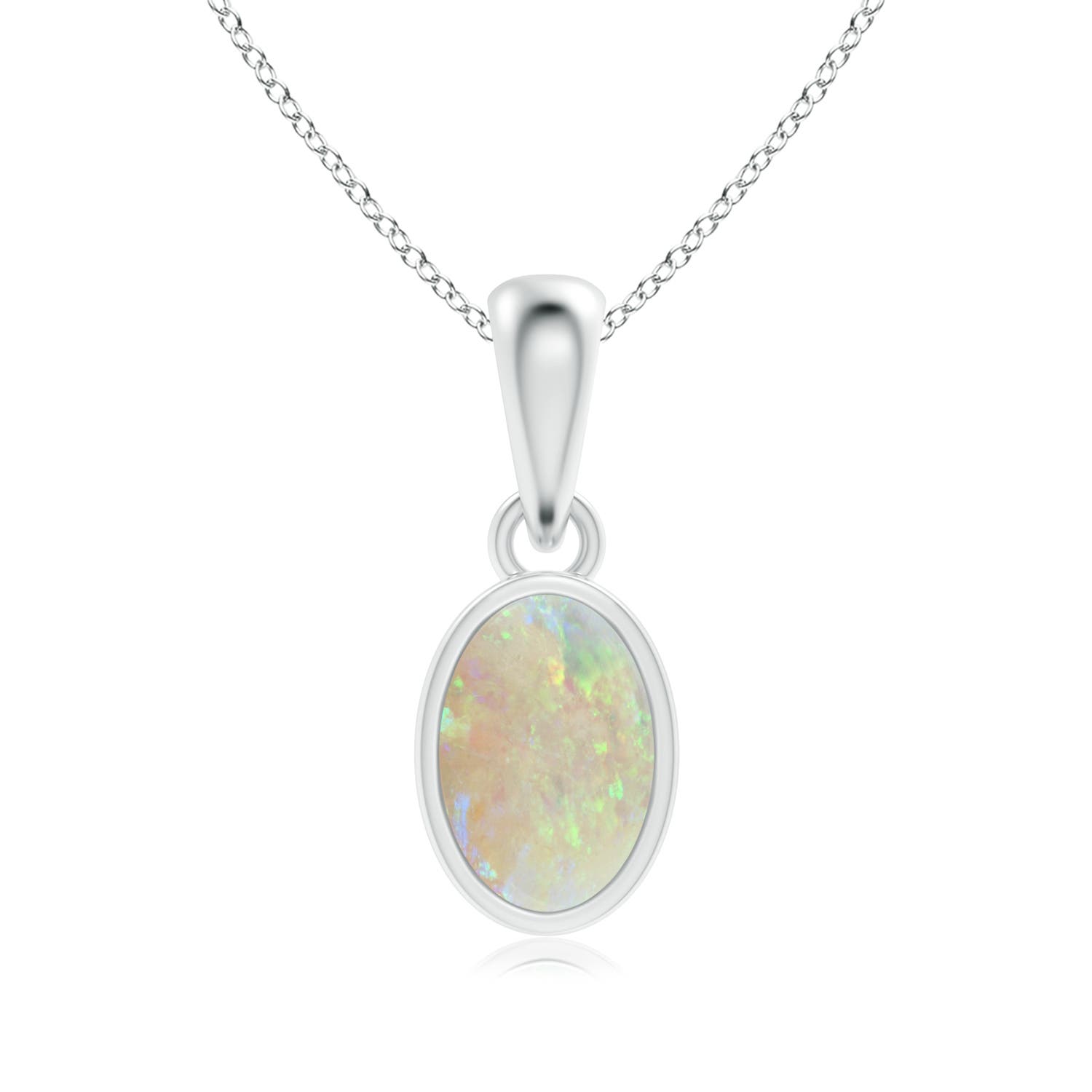 AAA - Opal / 0.28 CT / 14 KT White Gold