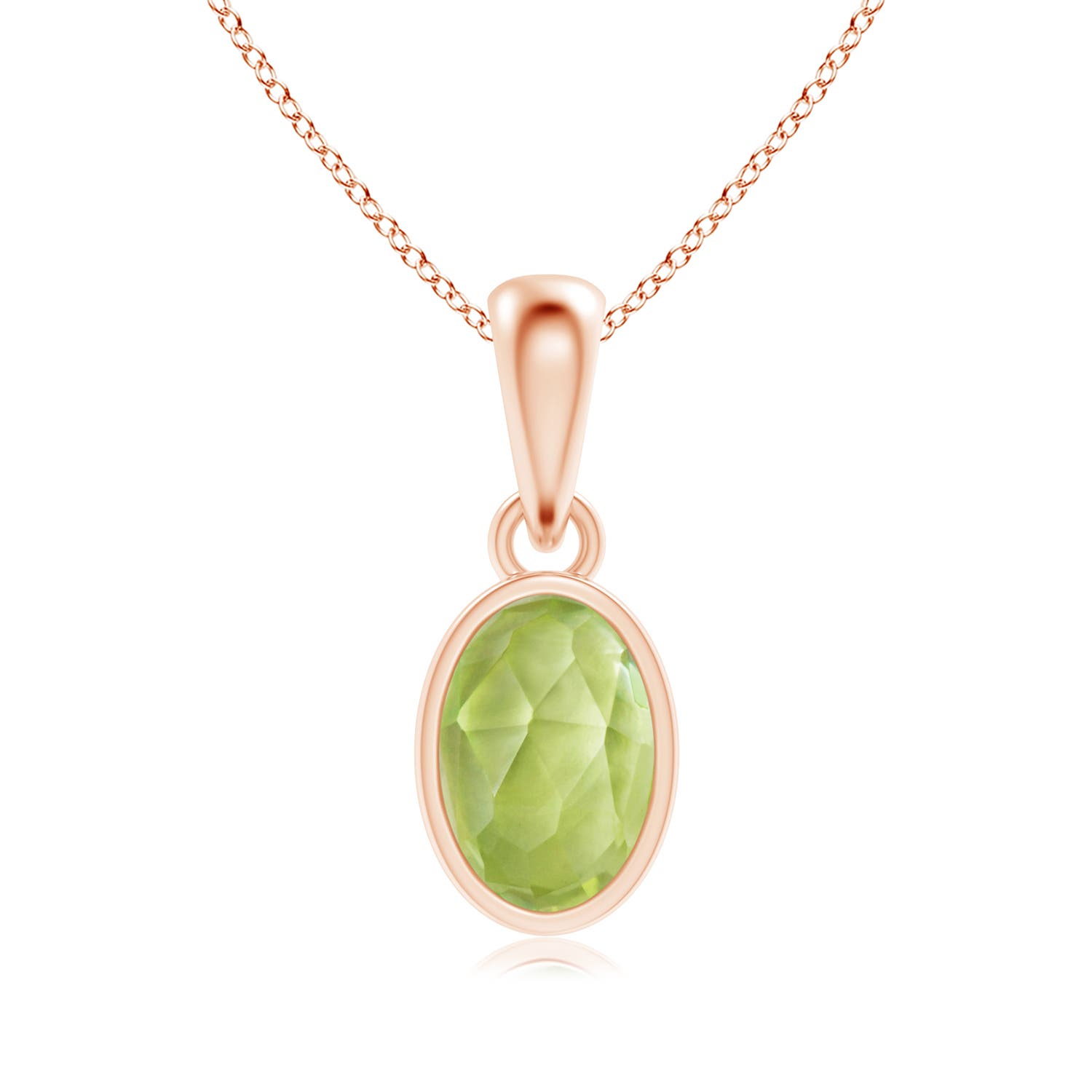 AAA - Peridot / 0.5 CT / 14 KT Rose Gold