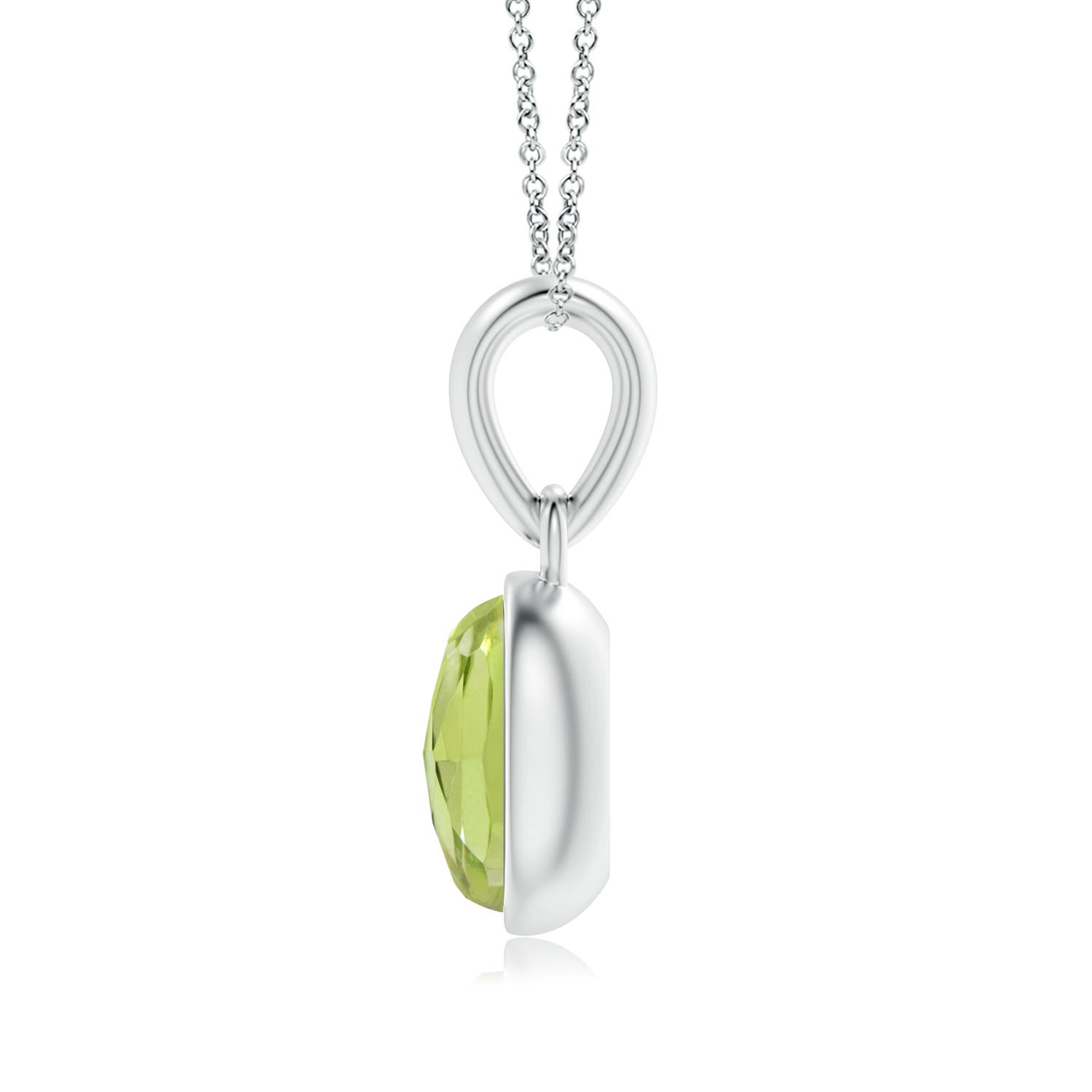 AAA - Peridot / 0.5 CT / 14 KT White Gold