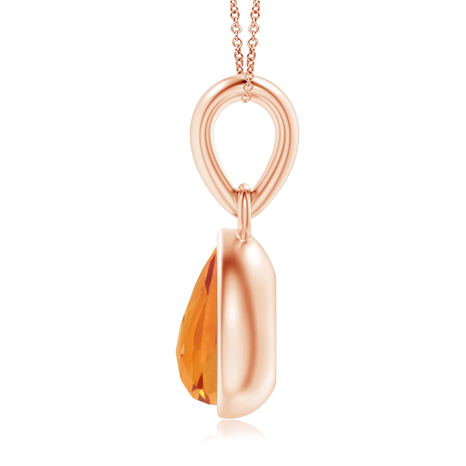 AAA - Citrine / 0.45 CT / 14 KT Rose Gold