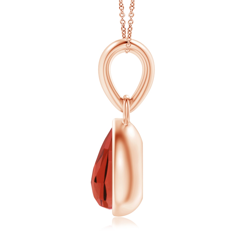 6x4mm AAA Pear-Shaped Garnet Solitaire Dangle Pendant in Rose Gold product image