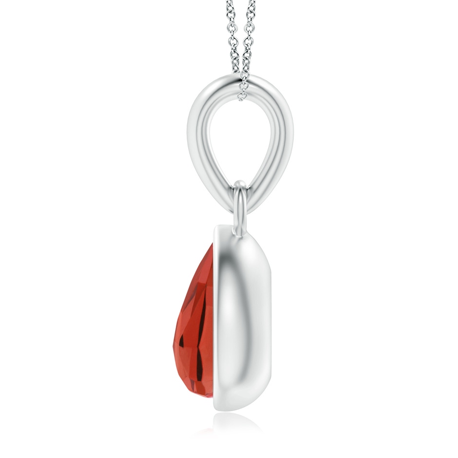 6x4mm AAA Pear-Shaped Garnet Solitaire Dangle Pendant in White Gold product image