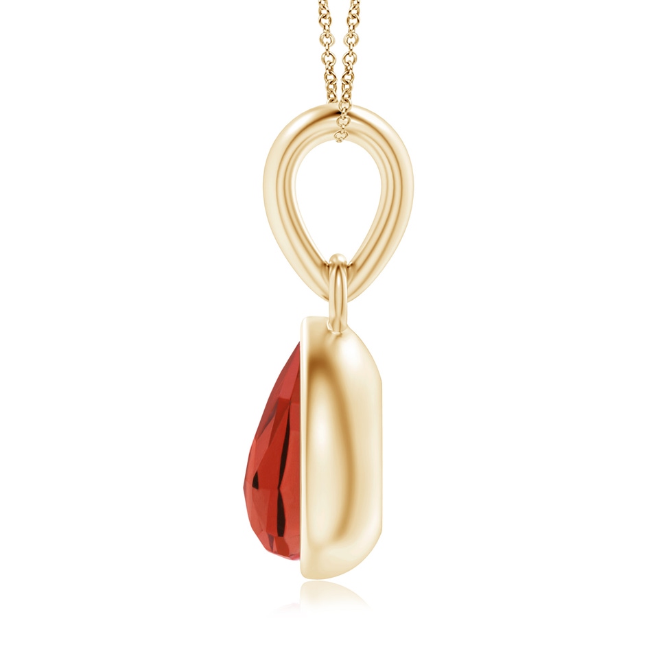 6x4mm AAA Pear-Shaped Garnet Solitaire Dangle Pendant in Yellow Gold product image