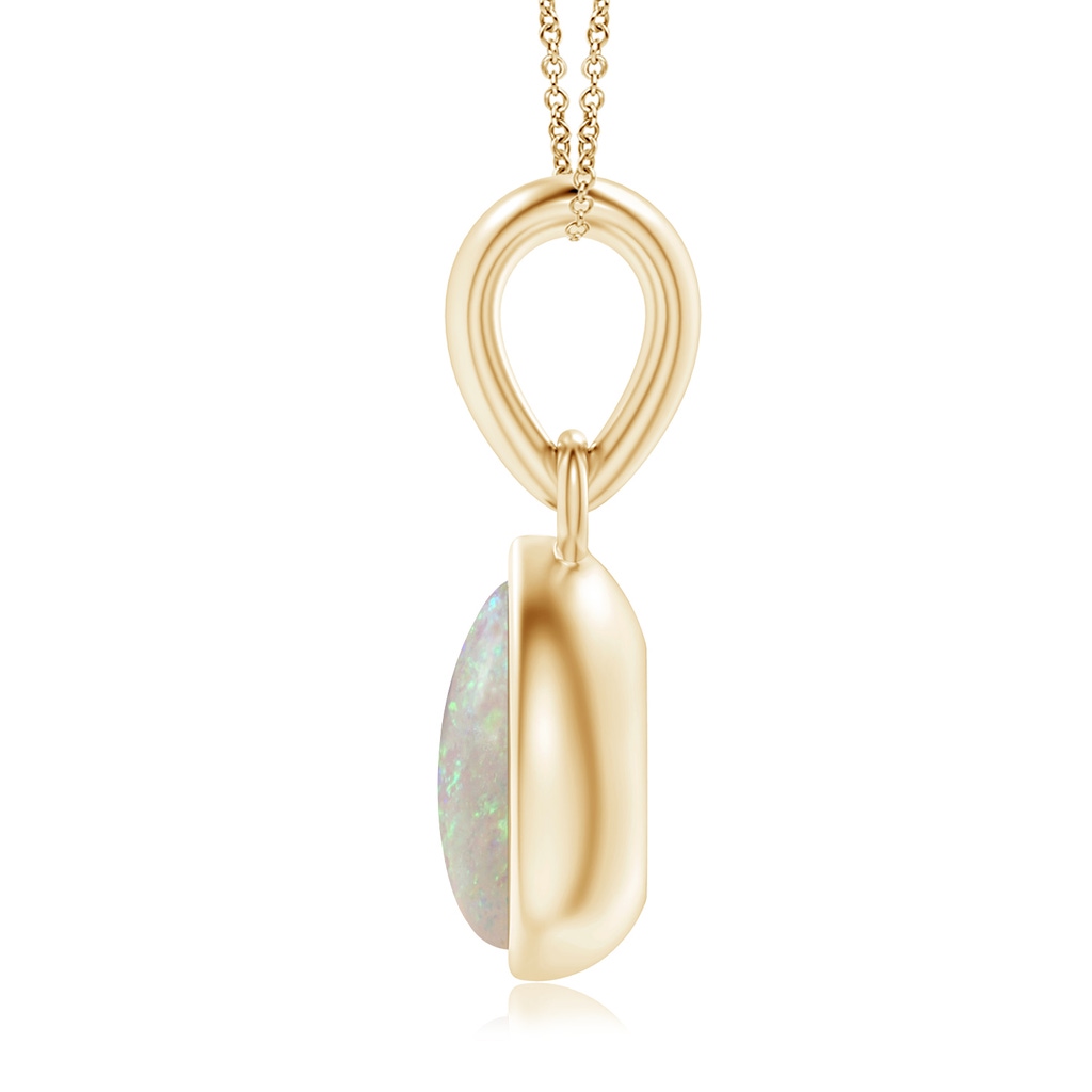 6x4mm AAA Pear-Shaped Opal Solitaire Dangle Pendant in 10K Yellow Gold - side 199