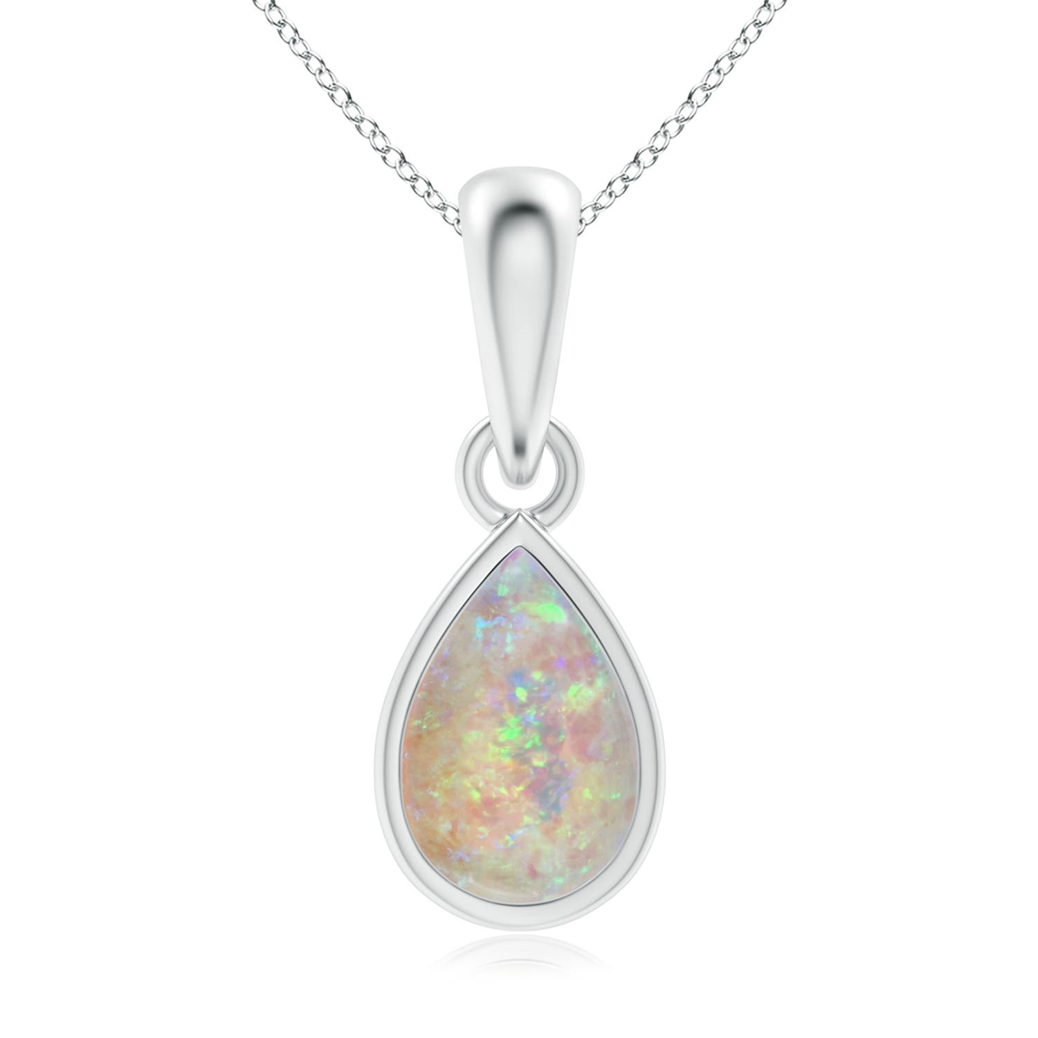 White Gold Opal Necklaces & Pendants