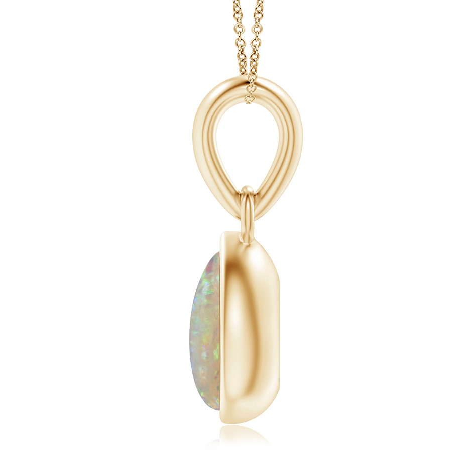 6x4mm AAAA Pear-Shaped Opal Solitaire Dangle Pendant in 18K Yellow Gold side 199