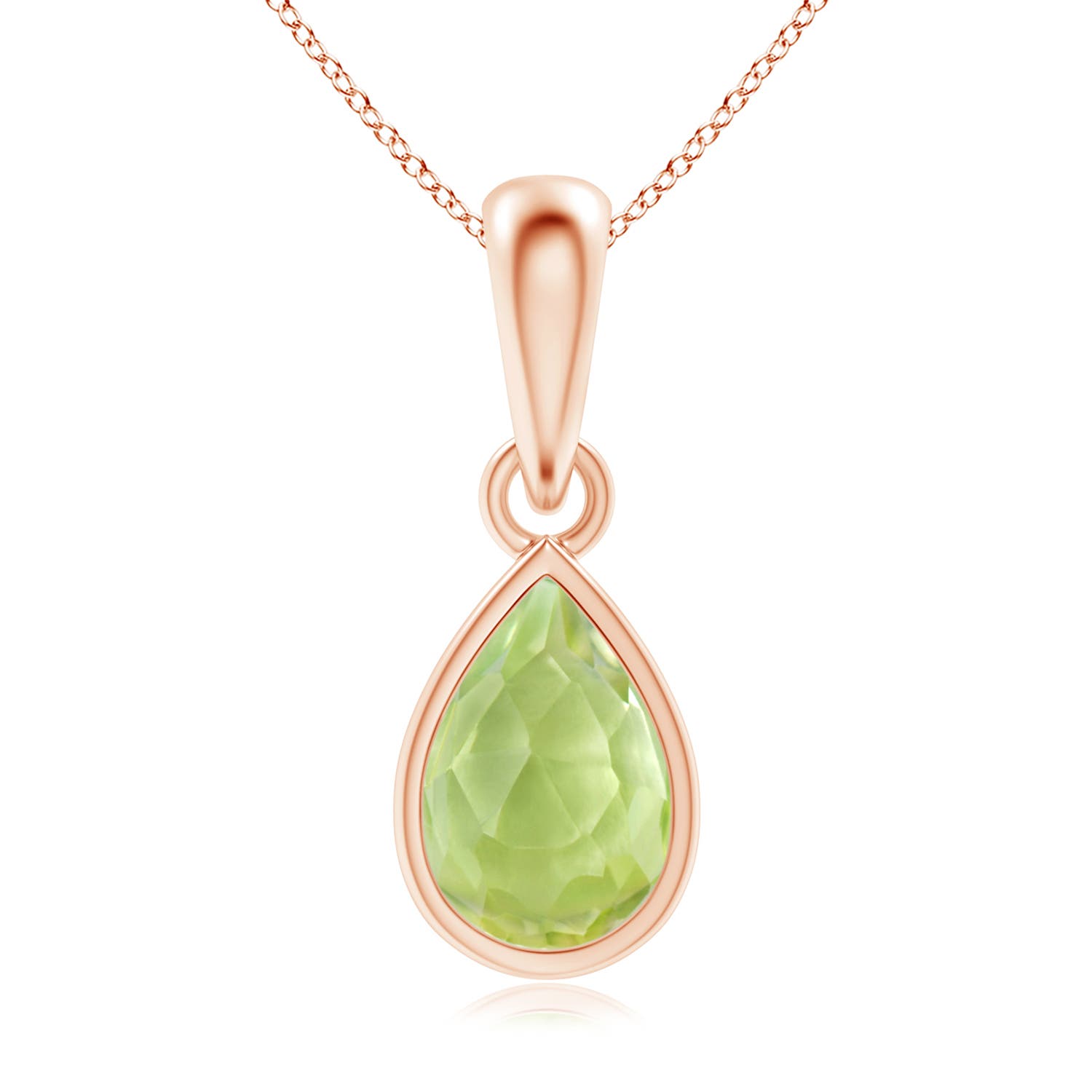 AAA - Peridot / 0.45 CT / 14 KT Rose Gold