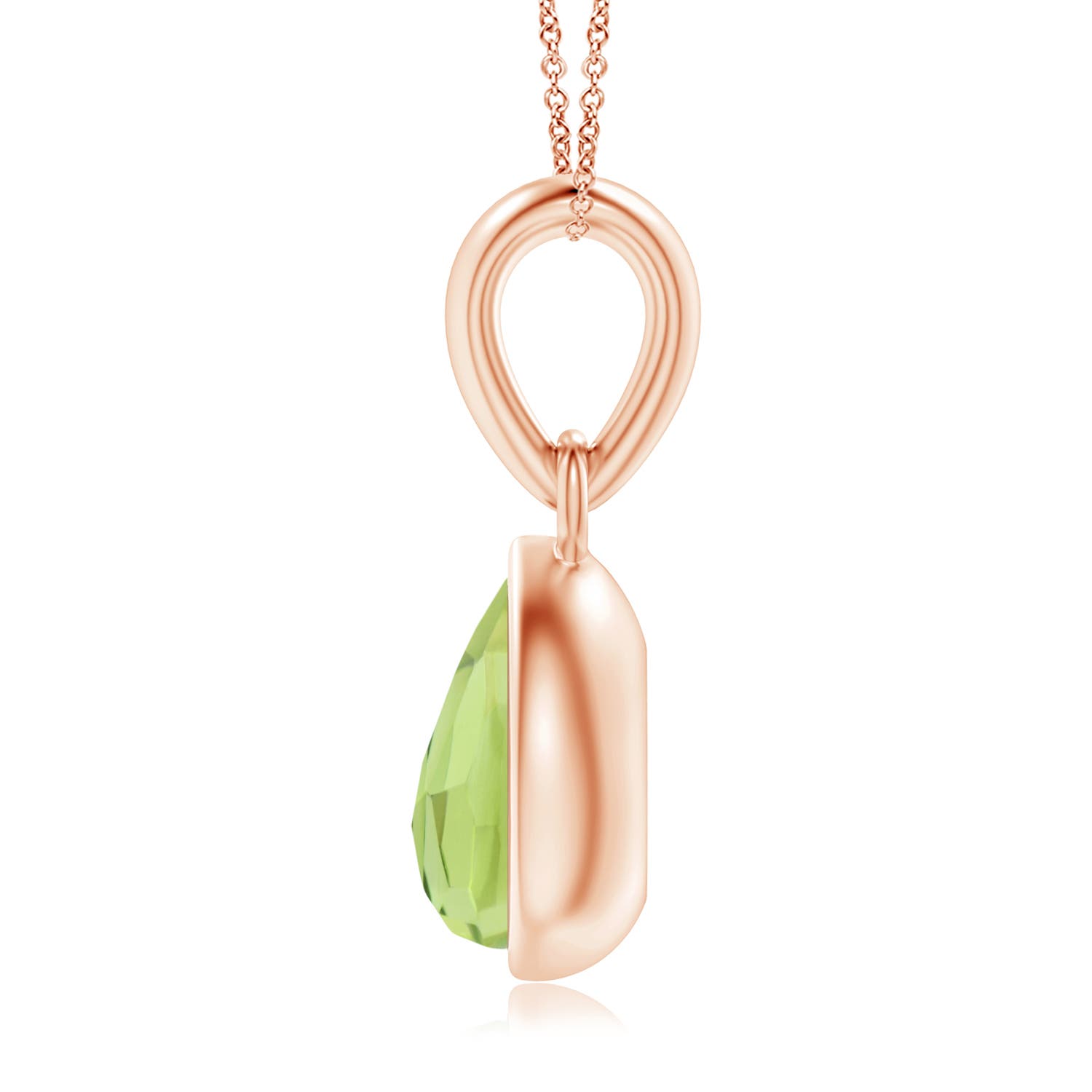 AAA - Peridot / 0.45 CT / 14 KT Rose Gold