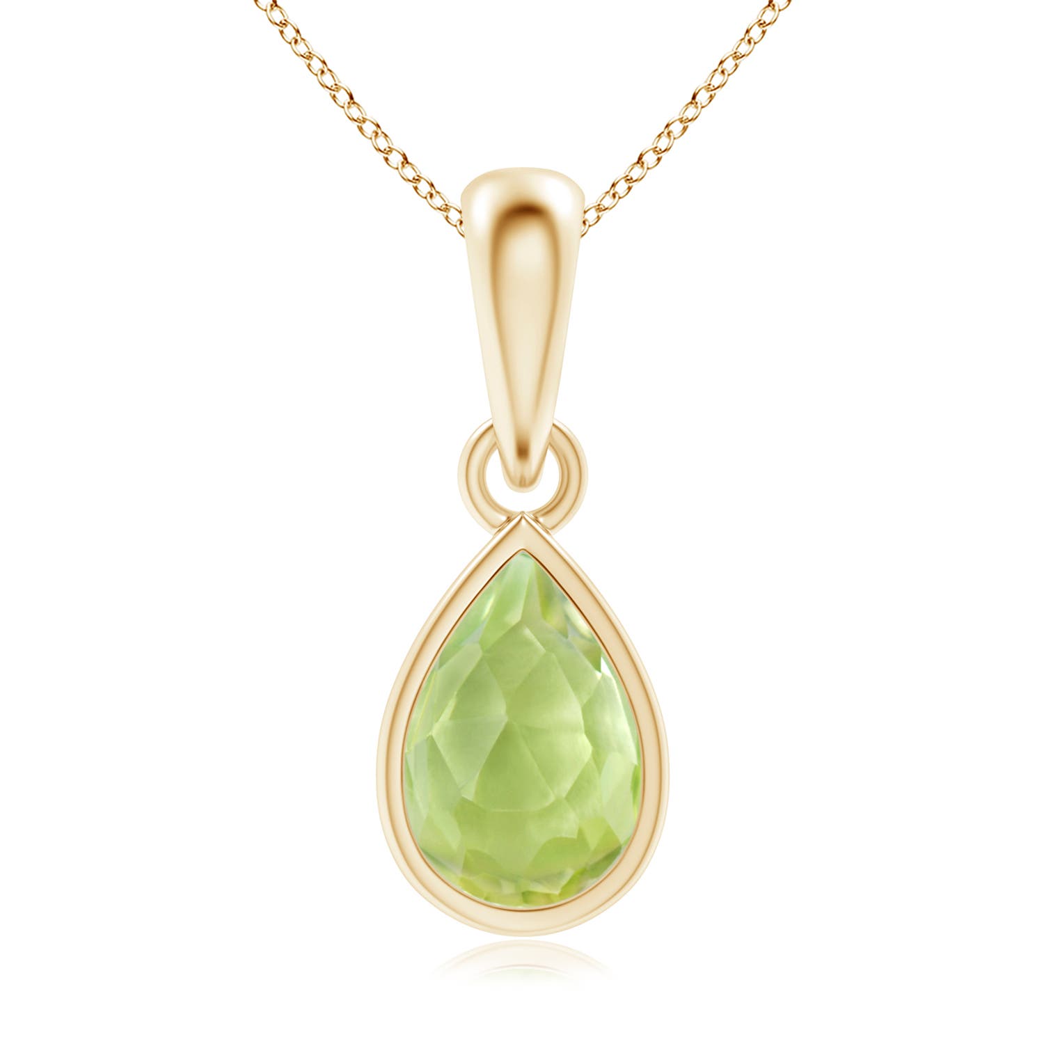 AAA - Peridot / 0.45 CT / 14 KT Yellow Gold