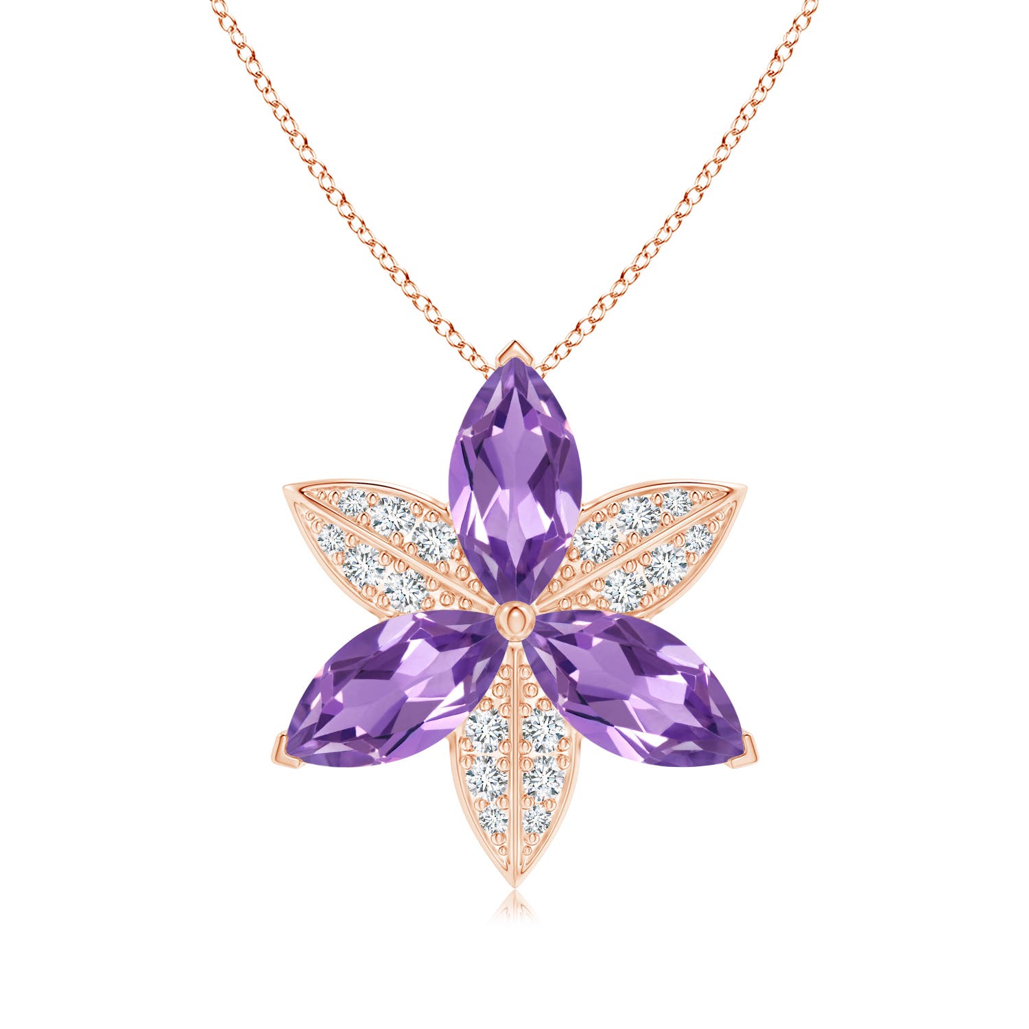 A - Amethyst / 4.45 CT / 14 KT Rose Gold