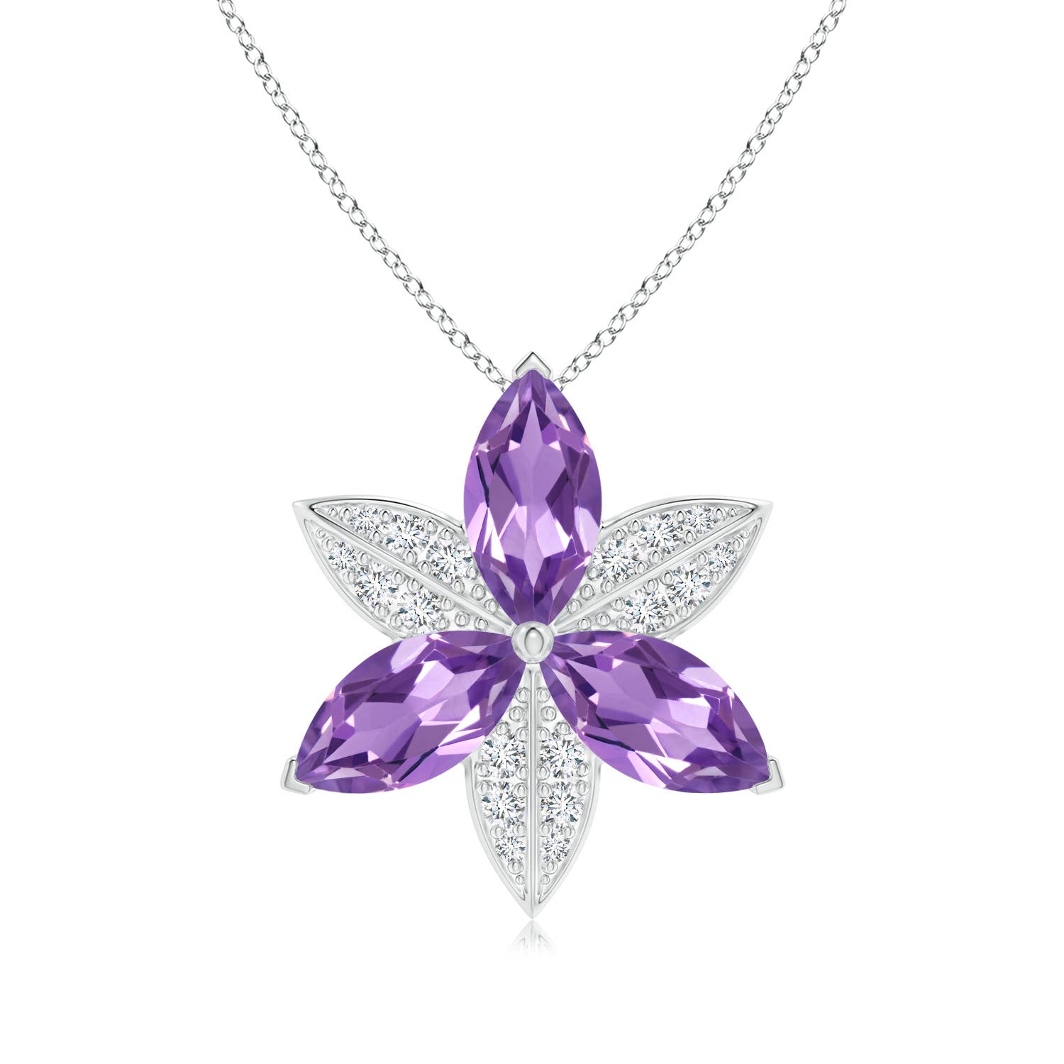 A - Amethyst / 4.45 CT / 14 KT White Gold