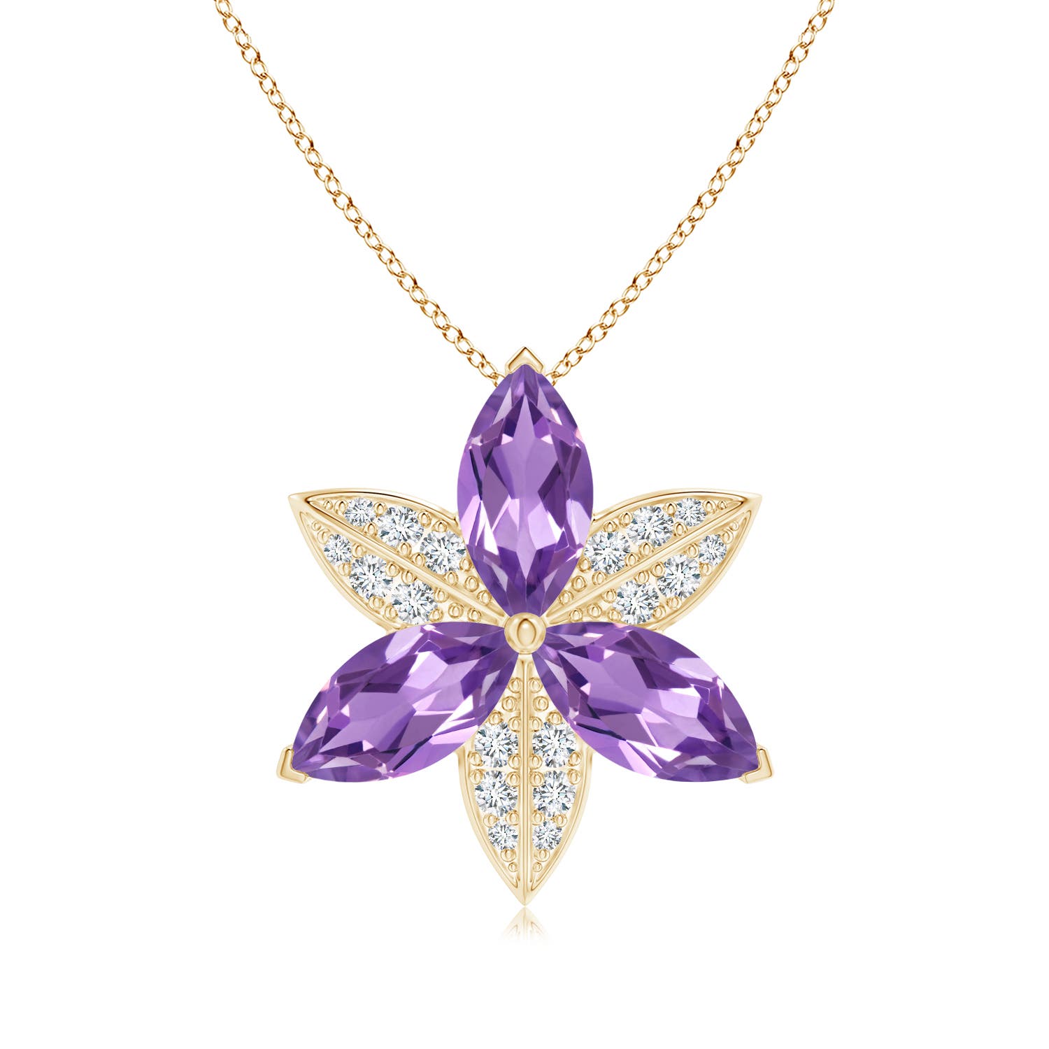 A - Amethyst / 4.45 CT / 14 KT Yellow Gold