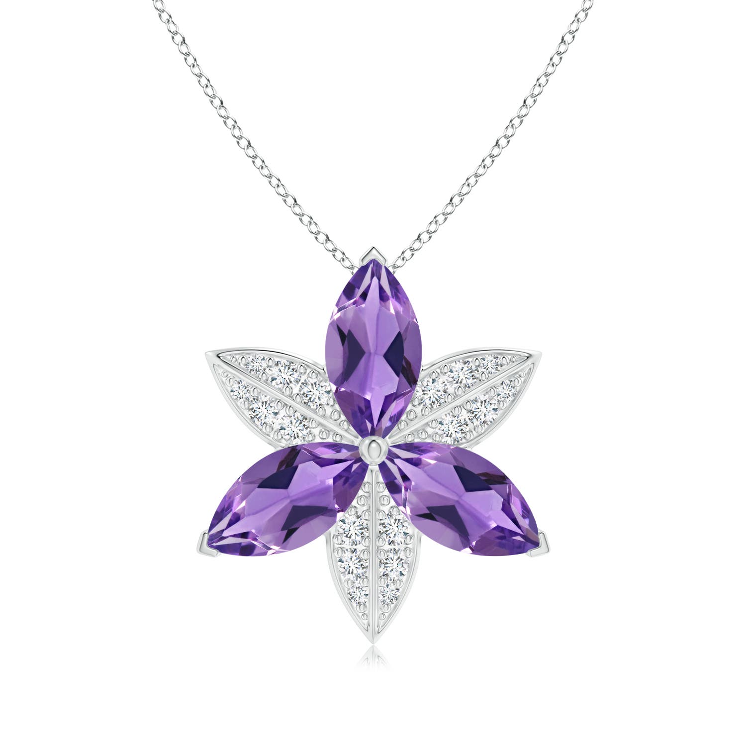 AA - Amethyst / 4.45 CT / 14 KT White Gold