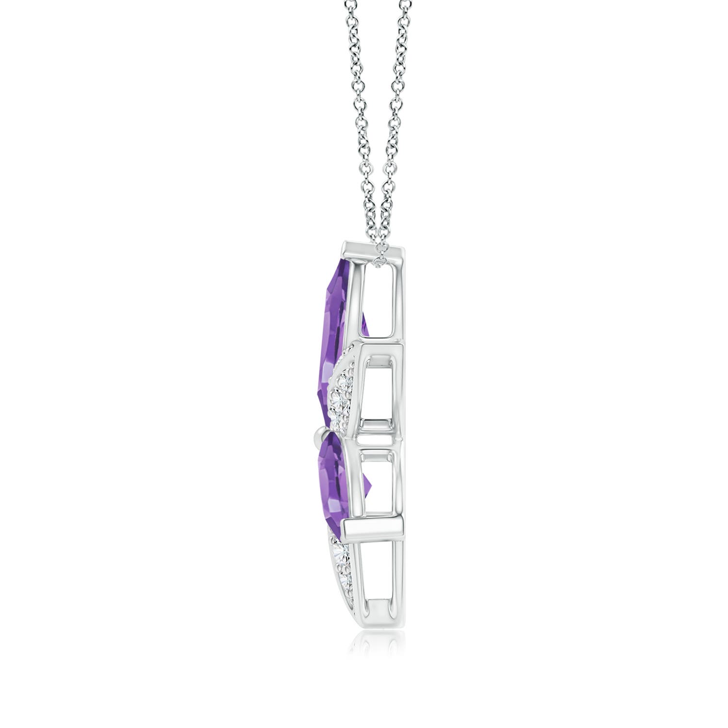 AA - Amethyst / 4.45 CT / 14 KT White Gold