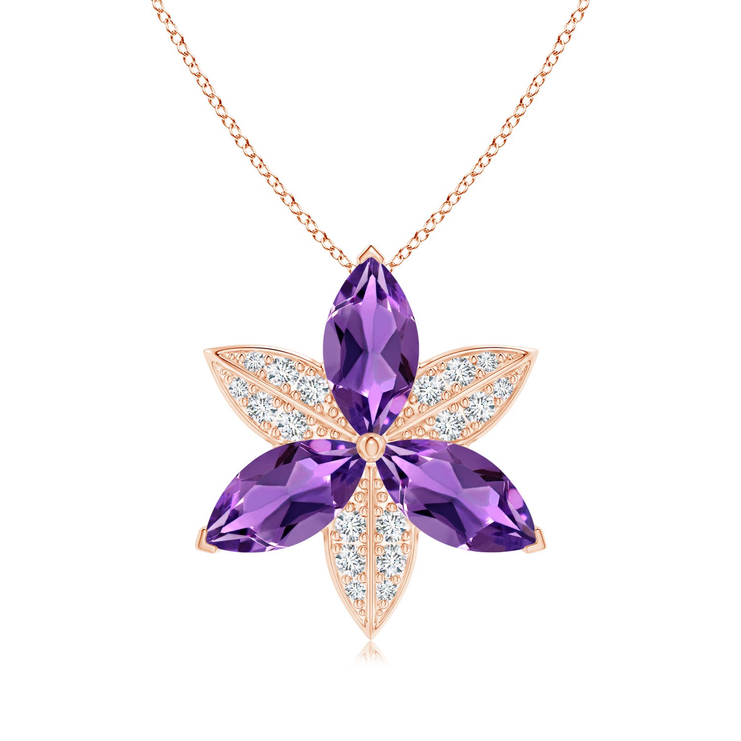 AAA - Amethyst / 4.45 CT / 14 KT Rose Gold