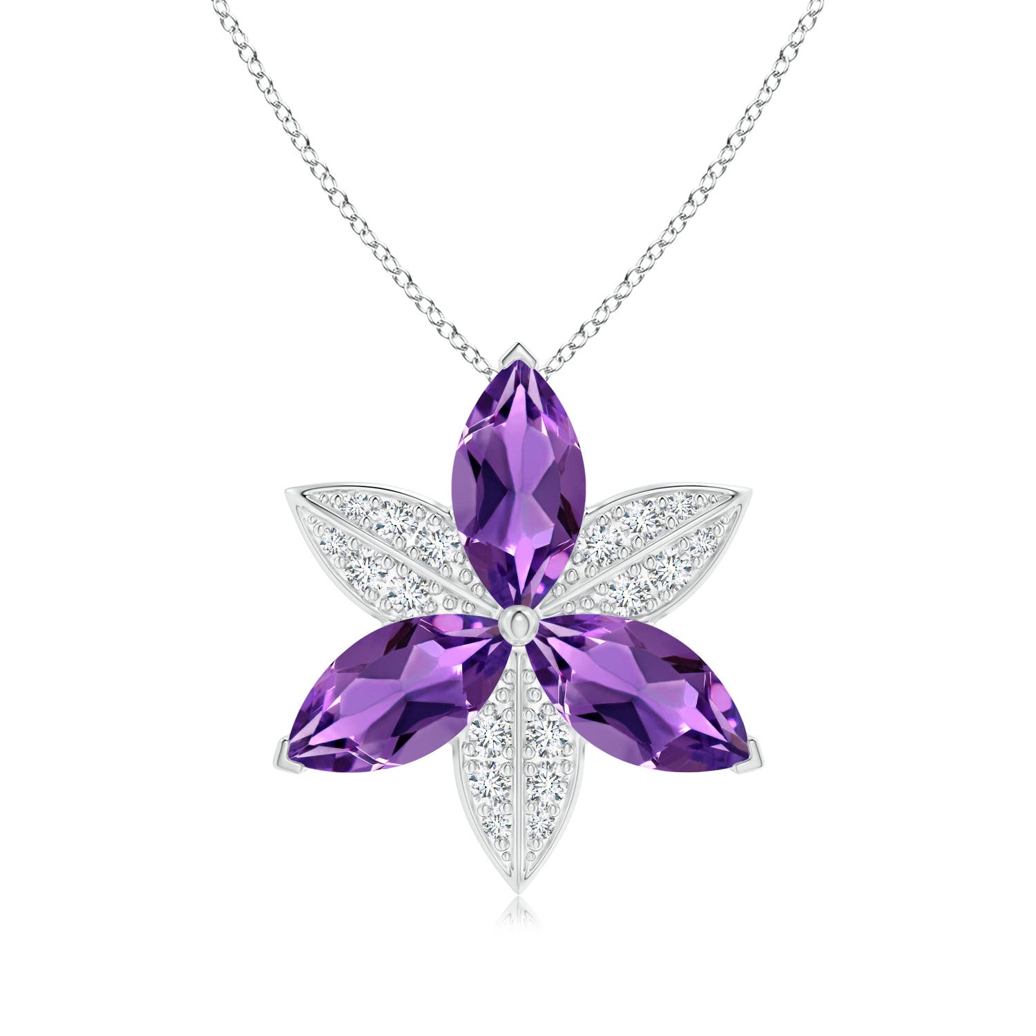 AAA - Amethyst / 4.45 CT / 14 KT White Gold