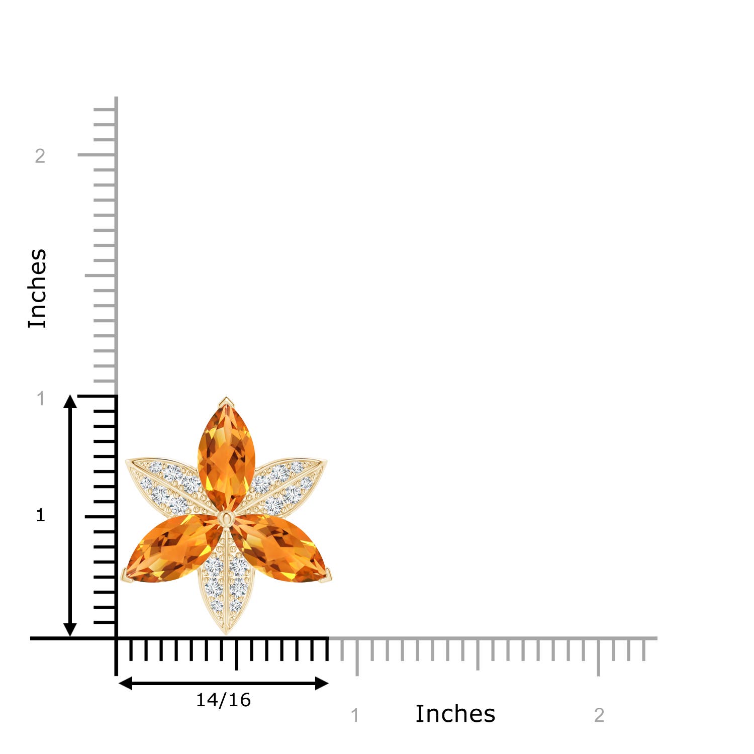 AAA - Citrine / 4.45 CT / 14 KT Yellow Gold